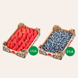Pack: 1 kg fresas + 2 kg arándanos